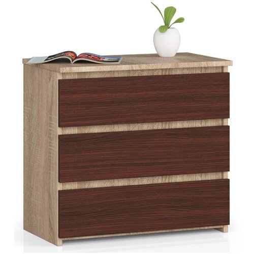 AKORD KOMODA CL3 3SZ CLP DĄB SONOMA / WENGE, (21702801) Cene