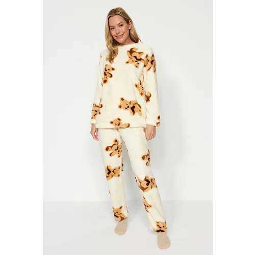 Trendyol Multicolored Animal Wellsoft Knitted Pajamas Set