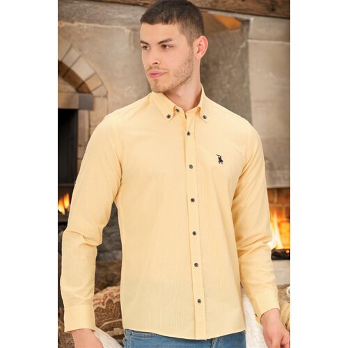 Dewberry G776 MEN'S SHIRT-PLAIN YELLOW Cijene