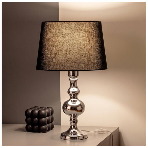 Brilagi Stona lampa CERIA 1xE27/60W/230V prečnik 30 cm sjajni hrom/crna Slike
