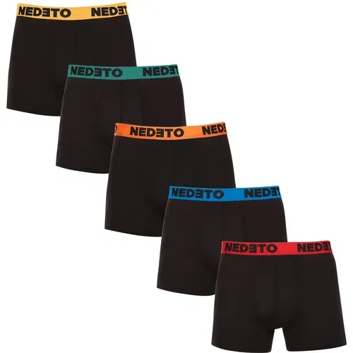 Nedeto 5PACK men's boxers black