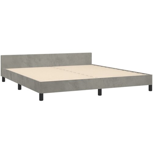  Okvir za krevet s uzglavljem svjetlosivi 180x200 cm bar&amp;scaron;unasti Slike