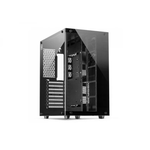 InterTech Kućište C-701 Panorama, Midi Tower, 4.0 USB, Crno Cene
