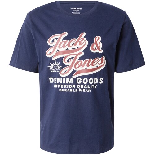 Jack & Jones Majica nočno modra / rjasto rjava / bela Cene