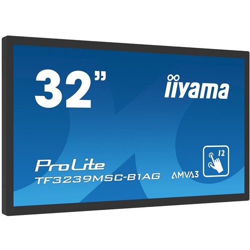 Iiyama LFD TF3239AS-B1AG 32&amp;quot; 12pt Open Frame PCAP interactive large format display 500 cd/m2 8ms projective capacitive 12 points touch through-glass temperature sensor with fan control Slike