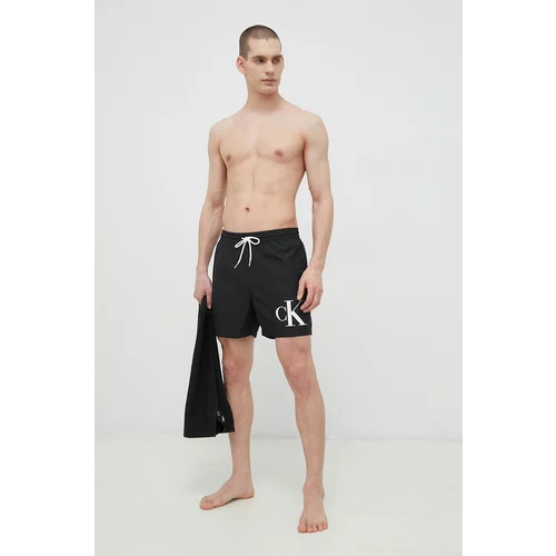 Calvin Klein Kratke hlače za kupanje boja: crna