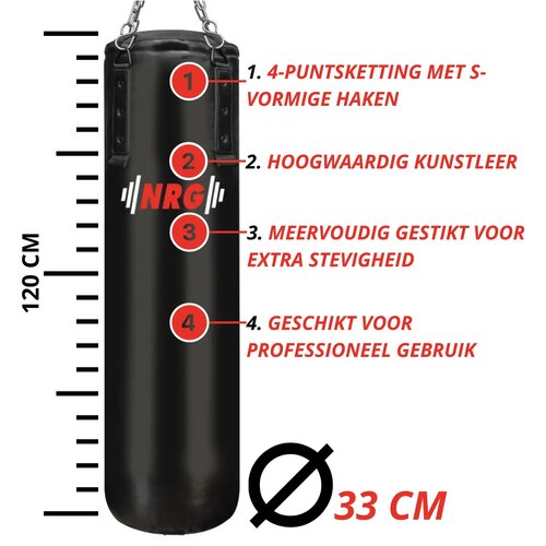 NRG Fitness F9B boksarska vreča iz umetnega usnja - 120 cm, (5000070903) Slike