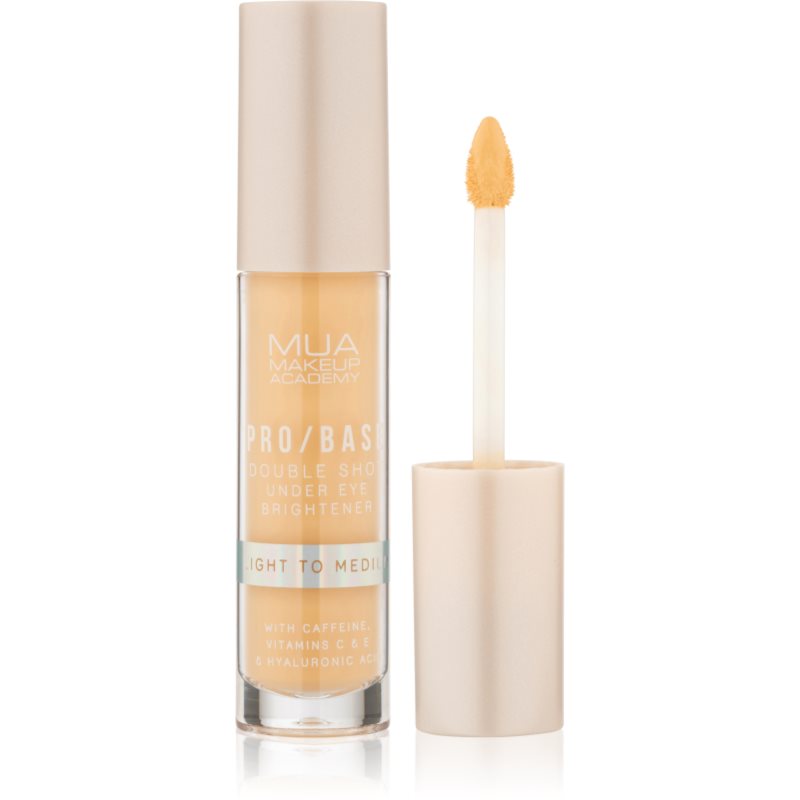 MUA Makeup Academy PRO/BASE Double Shot osvetljevalec za oči s kofeinom odtenek Light to Medium 5 ml Cene