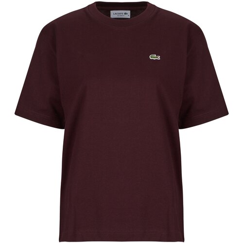 Lacoste T-shirt en coton doux relaxed fit Bordo Slike