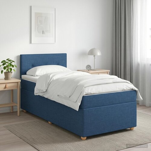  Boxspring krevet s madracem Plava 90 x 200 cm Tkanina Cene