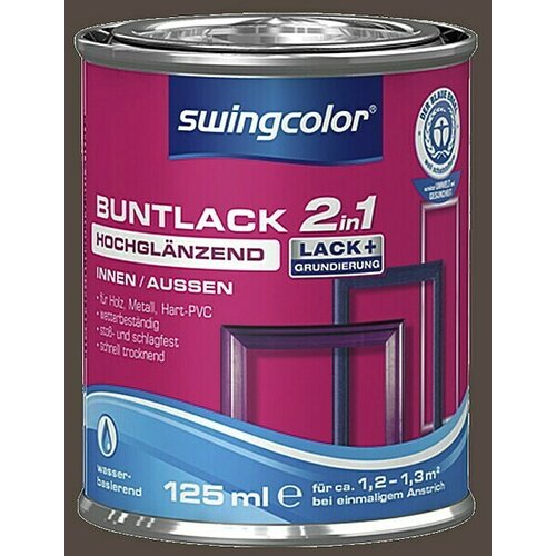 SWINGCOLOR Barvni lak 2v1 Swingcolor (čokoladno rjava, sijaj, 125 ml) Slike
