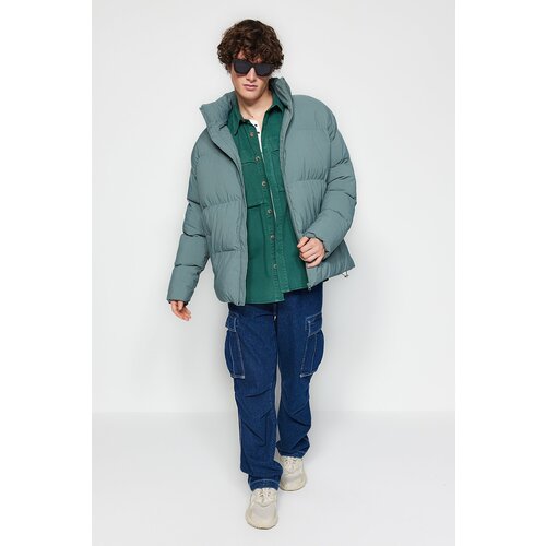 Trendyol Mint Unisex Oversize Fit Standing Collar Puffy Coat Slike