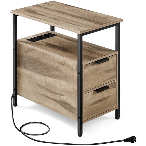 Songmics Stranska mizica 60x35x61 cm rjava, (5000273804) Cene