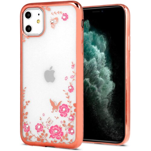  Zadnja maska diamond flower za iphone 11 pro max roze zlatna Slike
