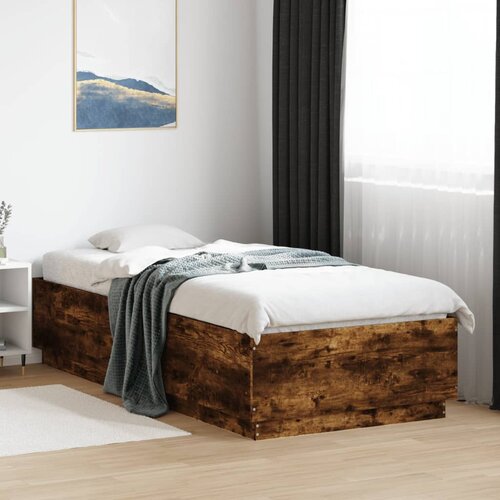  Okvir za krevet boja hrasta 90 x 200 cm konstruirano drvo Cijene