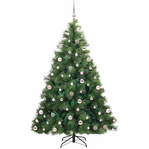 Umjetno božićno drvce s stalakom Zelena 210 cm PE i PVC 130 x 130 x 210 cm Slike