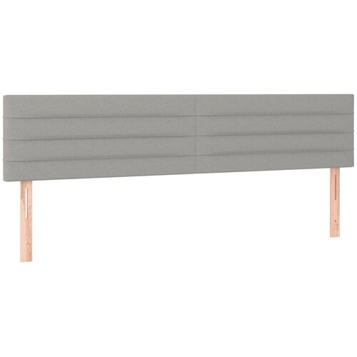  box spring s madracem LED svjetlosivi 180x200 cm tkanina Slike