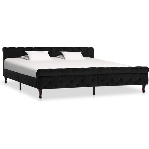 Furnova Posteljni okvir črn žamet 200x200 cm, (21931630) Slike