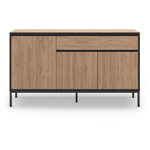 Marckeric Niska komoda u dekoru hrasta u prirodnoj boji 140x80 cm Lorenza – Cijene