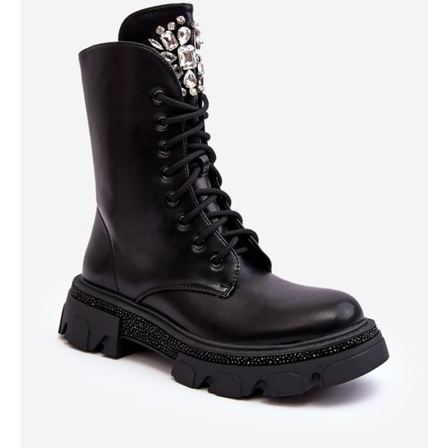 Kesi Women's Work Ankle Boots with Trim Black Ventora Cene