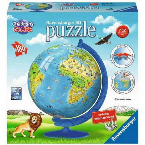 Ravensburger 180 delna 3D sestavljanka Puzzleball globus otroški 123384