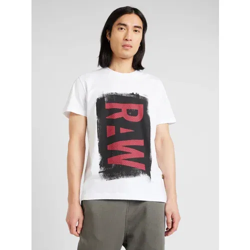 G-star Raw Majica crvena / crna / bijela