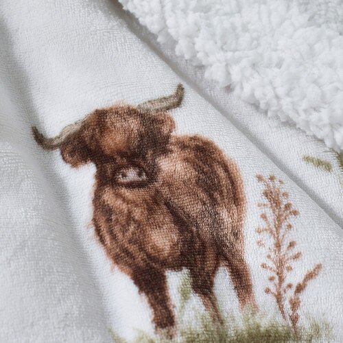 Catherine Lansfield Rjava/bež odeja iz mikropli&amp;scaron;a 130x170 cm Angus Highland Cow &amp;ndash; Slike