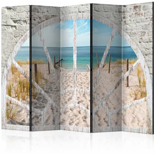  Paravan u 5 dijelova - Window View - Beach II [Room Dividers] 225x172