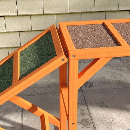  Rampa za pse Agility staza s preprekama protuklizna otporna na vremenske uvjete drvena 335 x 55 x 60 cm narančasta Slike