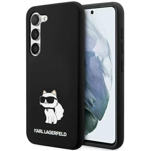 Karl Lagerfeld Originalen ovitek Samsung Galaxy S24 5G - IML NFT Choupette Body - črn silikonska zaščita - KLHCS24SSNCHBCK
