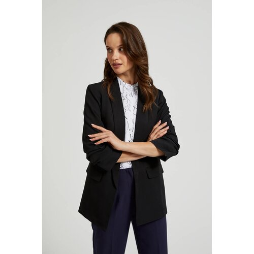 Moodo Women's jacket with 3/4 sleeves - black Cene