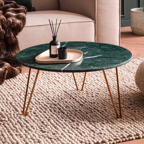 Livetastic Klubska Miza Marble, Marmor, Zelena Slike