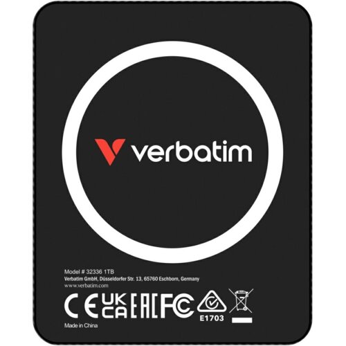 Verbatim SnapBack Ultra Slim SSD 1TB USB Tip-C USB 3.2 Gen 2x2 Črna Cene