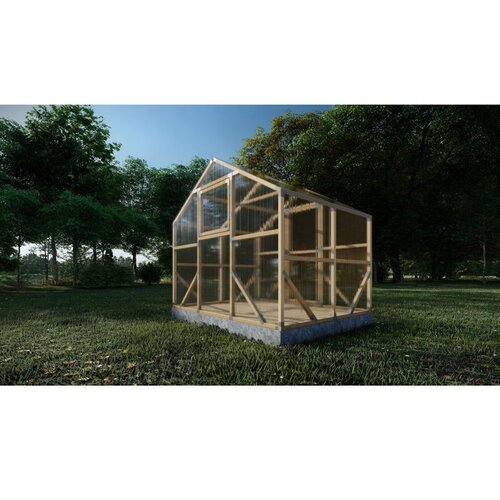  Drveni plastenik CASA S 2.6m x 2m, polykarbonat 4mm Cijene