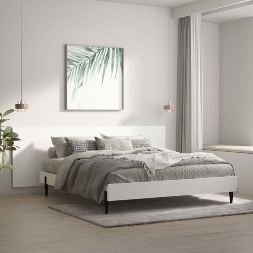 VidaXL Posteljno vzglavje belo 240x1,5x80 cm konstruiran les Slike