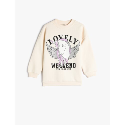 Koton Sweatshirt with Unicorn Print Crew Neck Long Sleeved Sharding Slike