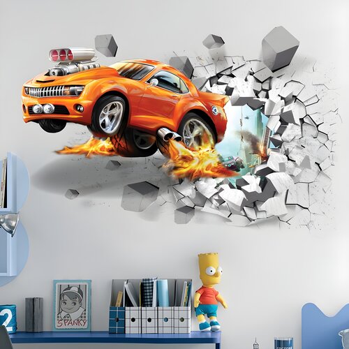 IZMAEL Naljepnica za zid / Tapeta Break Car Slike