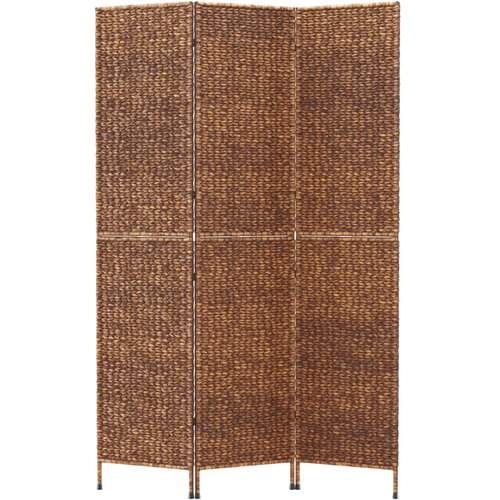  pregrada s 3 panela smeđa 122 x 180 cm od vodenog zumbula Slike