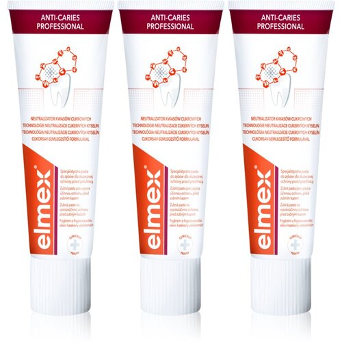 Elmex Anti-Caries Professional zubna pasta za za&amp;scaron;titu od karijesa 3 x 75 ml Slike