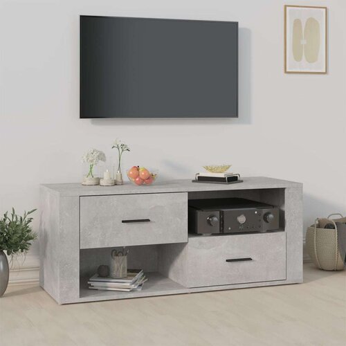 TV ormarić beton sivi 100 x 35 x 40 cm od konstruiranog drva Cijene
