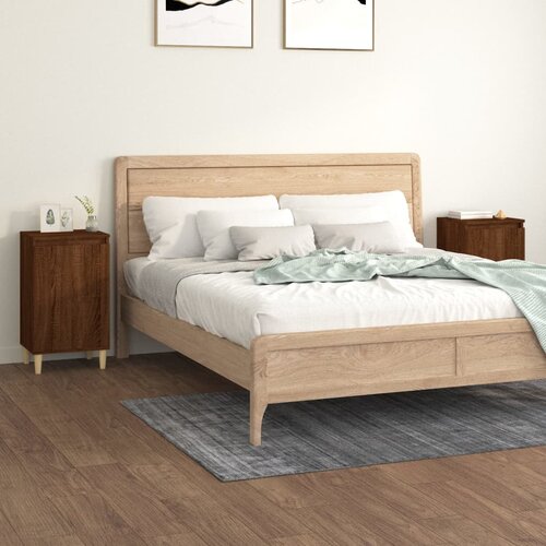  Noćni ormarići 2 kom boja hrasta 40x35x70 cm konstruirano drvo Slike
