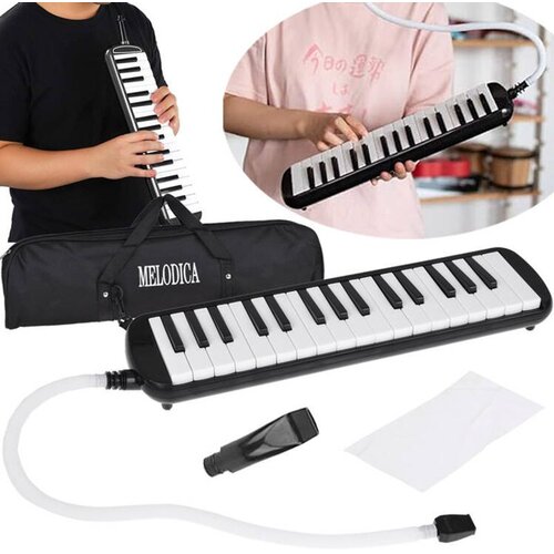  Muzikalni instrument, melodijska klavijatura s harmonikom, kutija i dva nastavka Cene