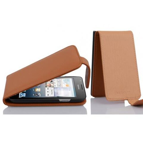 Cadorabo Ohi&scaron;je, združljivo z Huawei ASCEND G510 / G520 / G525 v sedlo rjave barve - Za&scaron;čitni ovitek v obliki flipa iz teksturiranega umetnega usnja, (20563595) Cene