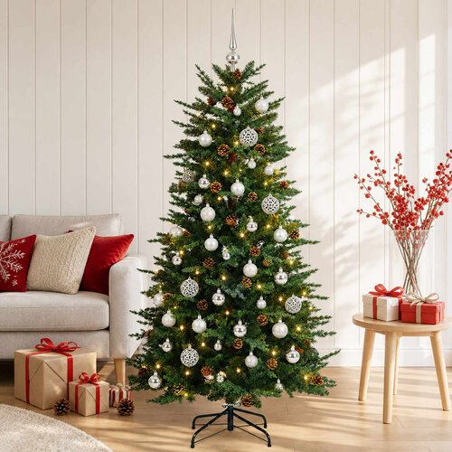  Umjetno božićno drvce s kuglicom 150 cm 150 LED lampica Slike