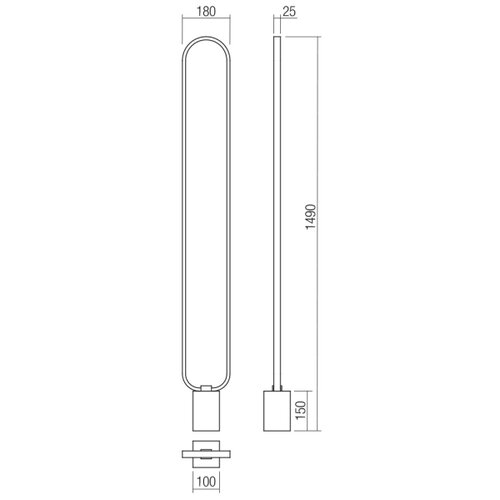  Redo 01-3061 - LED prigu&amp;scaron;iva stojeća lampa ADO LED/24W/230V bela Slike
