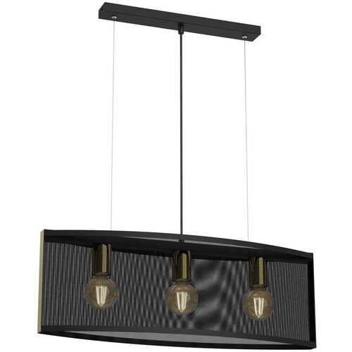  Luster na sajli KAGA 3xE27/60W/230V crna/zlatna Cene