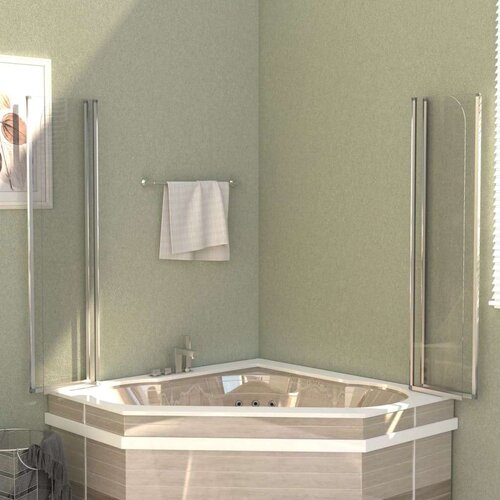VidaXL tu&amp;scaron;-kabine od kaljenog stakla 2 kom 104 x 130 cm prozirne Slike