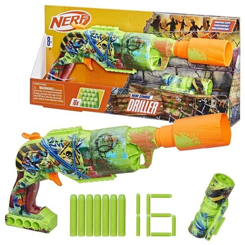 Nerf Zombie Driller blaster s ni&amp;scaron;anom i 16 strelica Slike