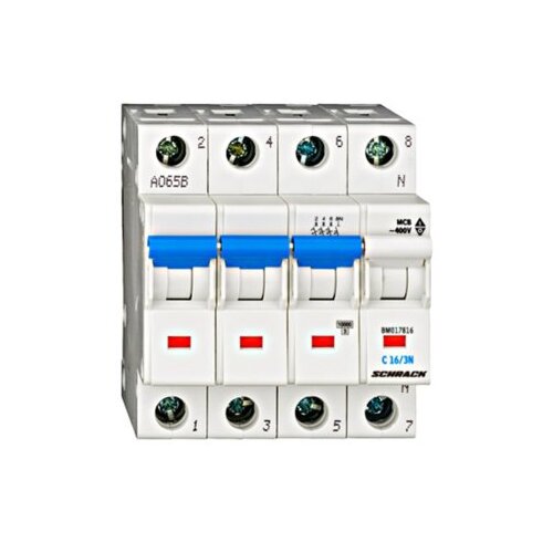 Schrack Autom. osig. 16A/C/3 pol+N 10KA IEC/EN 60 898 15KA IEC 947-2 Cene