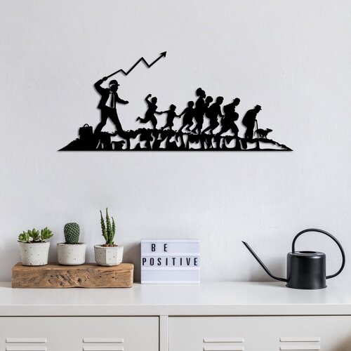 Wallity Zidna dekoracija Banksy-5, 30x70cm, Crna Slike
